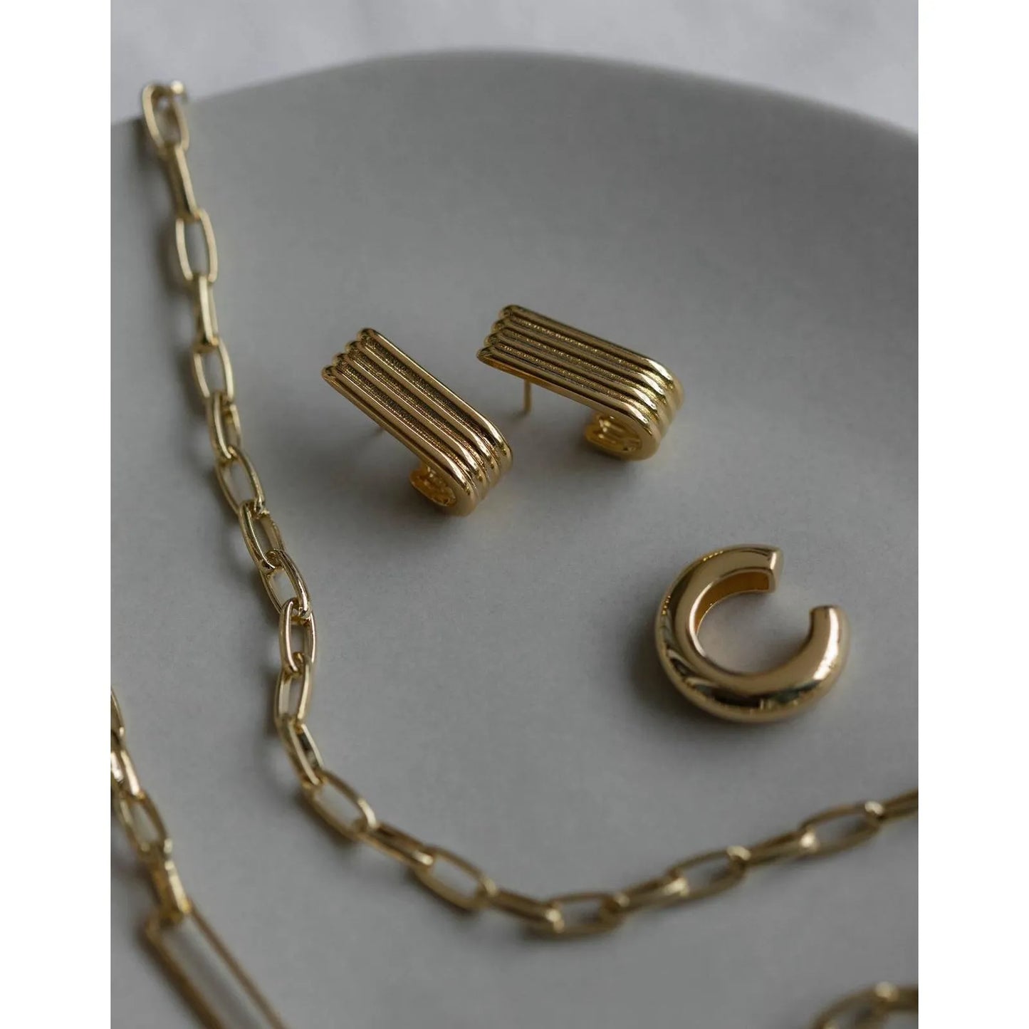 Brinco Argola Listrada Dourado