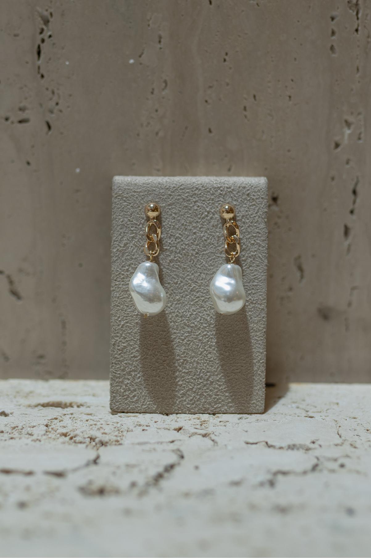 Brinco Elos Pérola Dourado