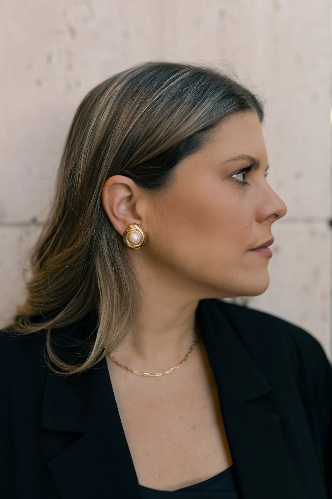 Brinco Gota Pérola Dourado