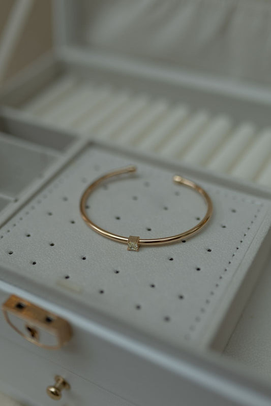 Bracelete Zircônia Dourado