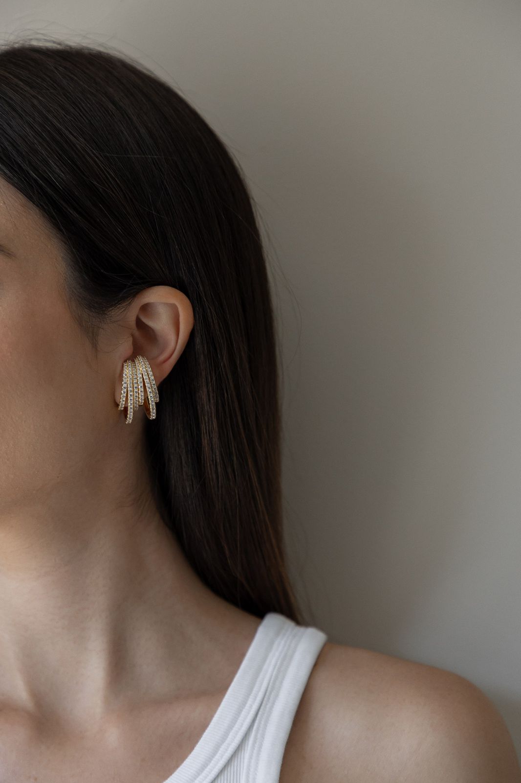 Piercing de Encaixe Ear Hook Dourado