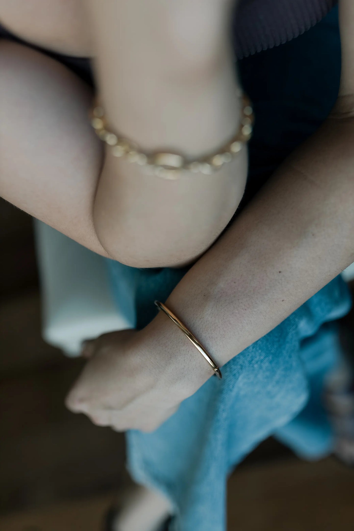 Pulseira de Elos com Fecho Articulável Ouro