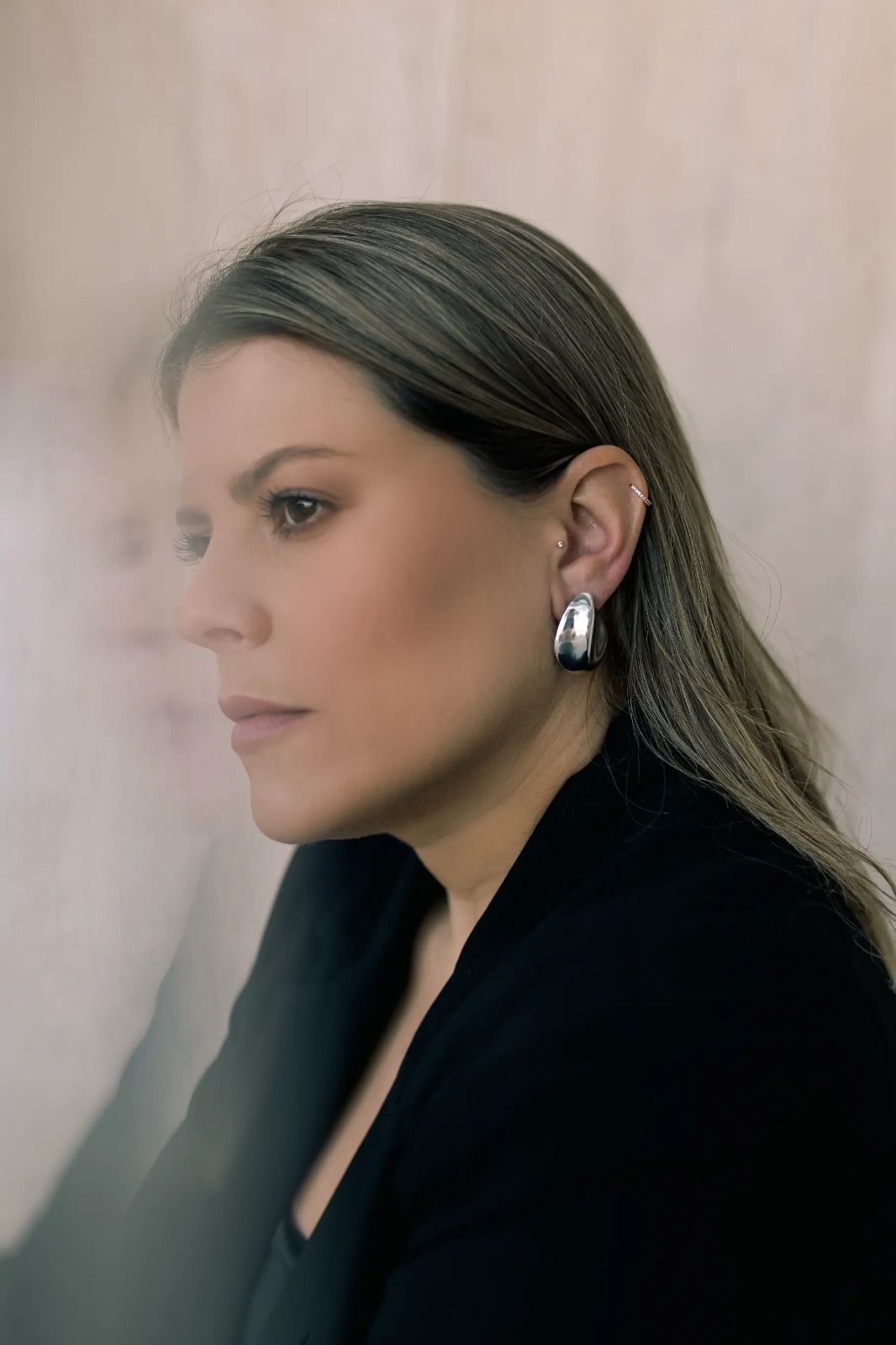 Brinco Orgânico Gota Ródio Branco