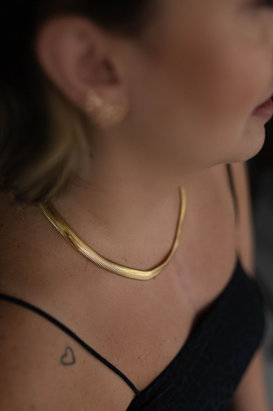Choker Snake Dourado 8mm