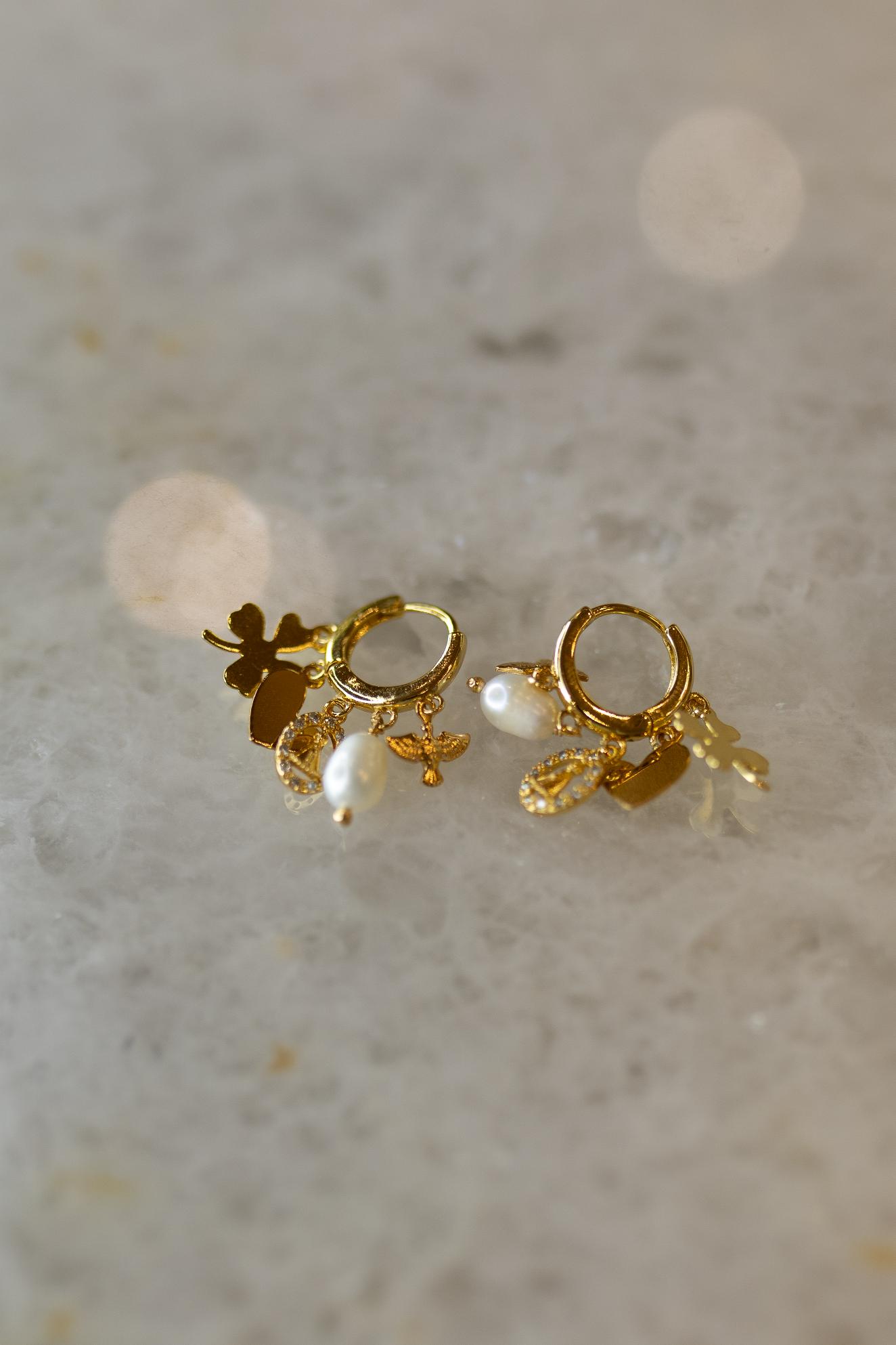 Brinco Argola Charms Dourado
