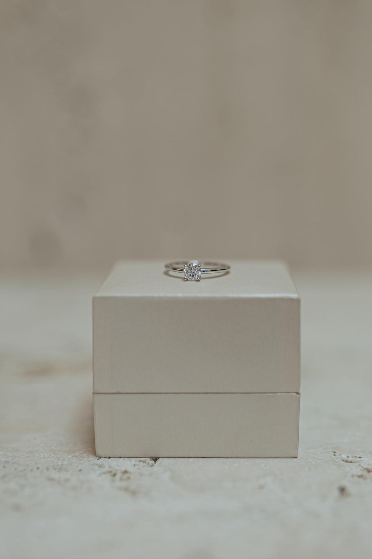Anel Solitário 5mm Moissanite Prata 925 Ródio Branco
