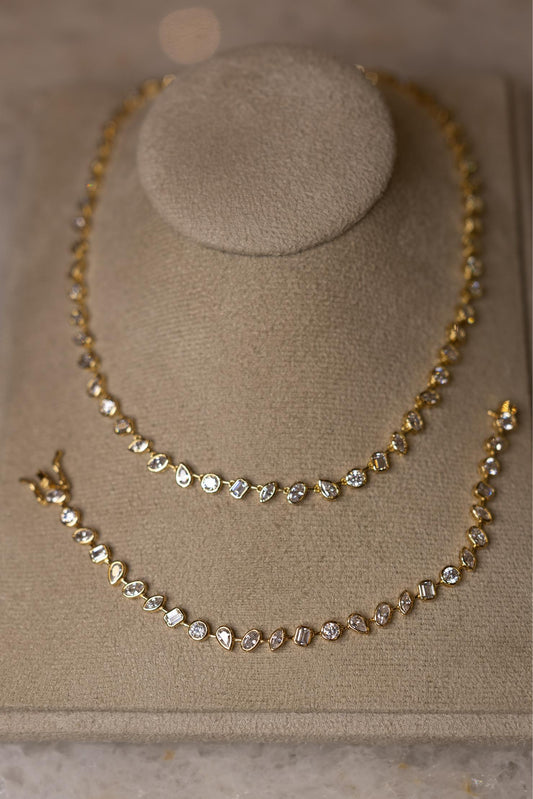Pulseira Formas Cravação Inglesa Dourado