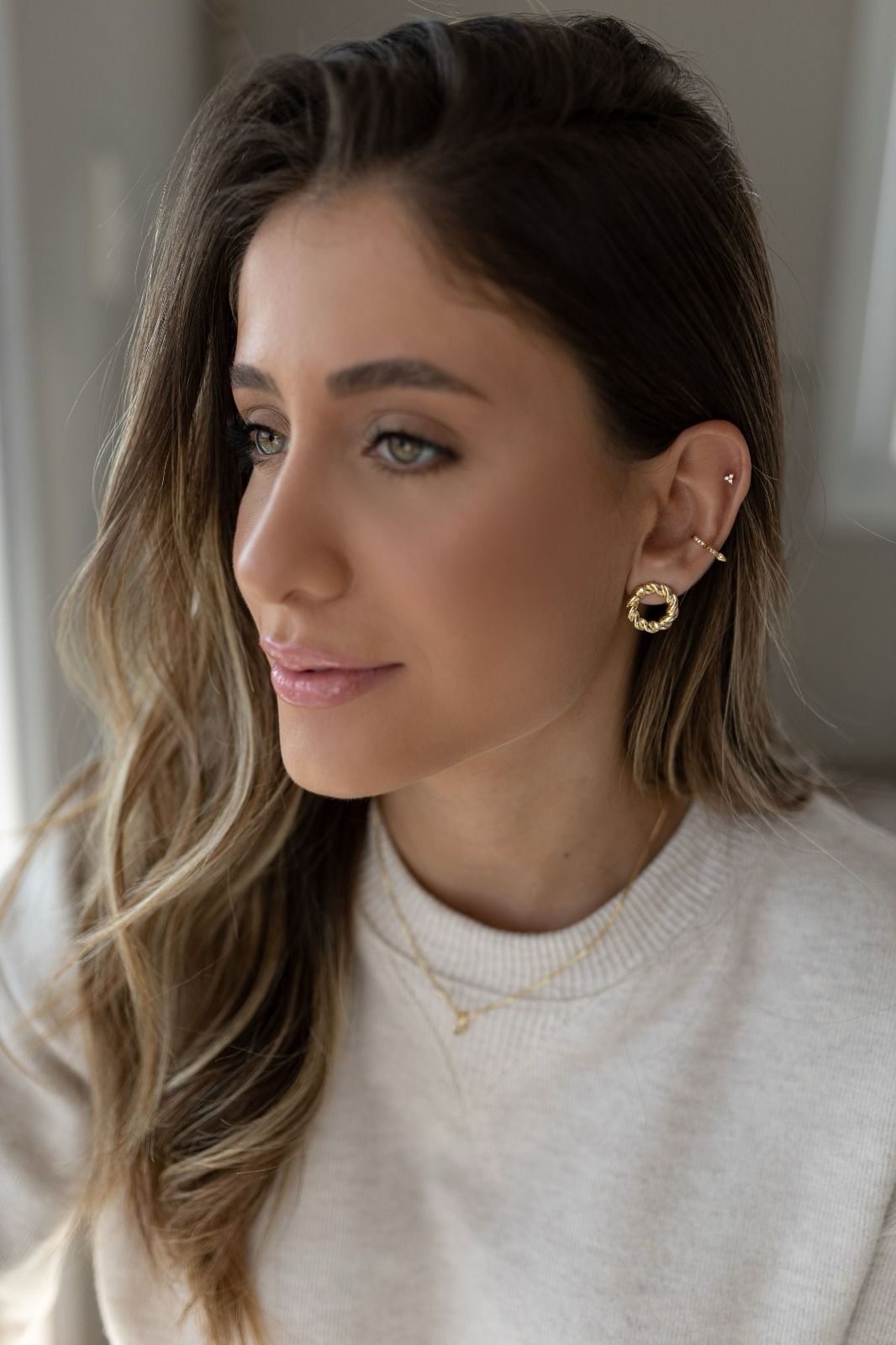 Piercing Tragus Triângulo Cristal