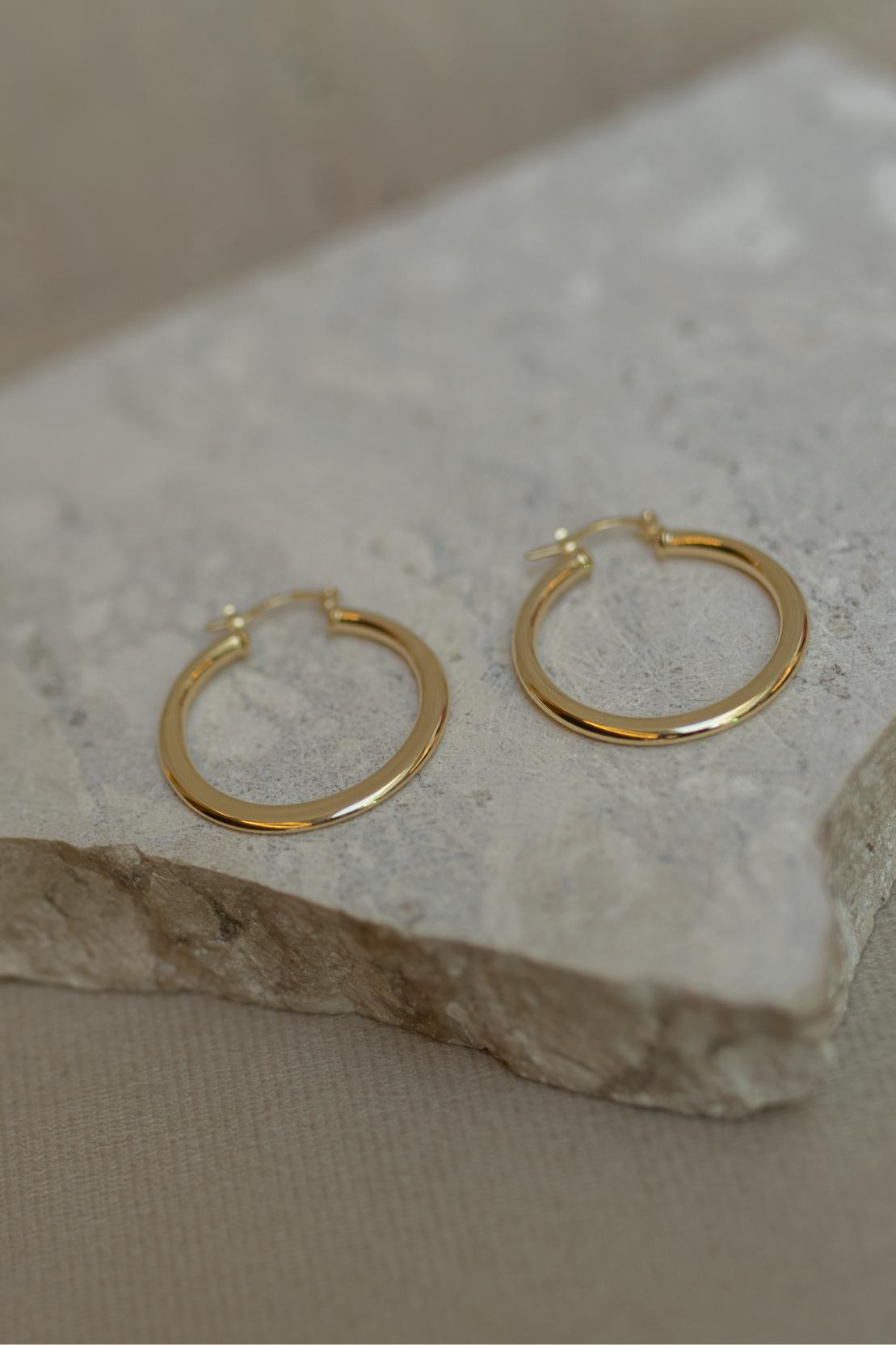 Brinco Argola Tubo Dourado