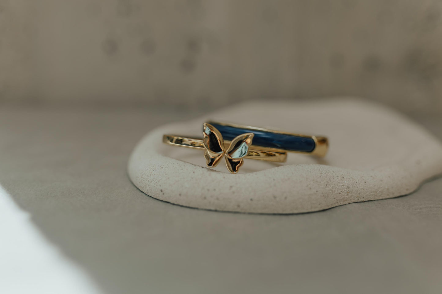 Bracelete Azul Marinho Dourado