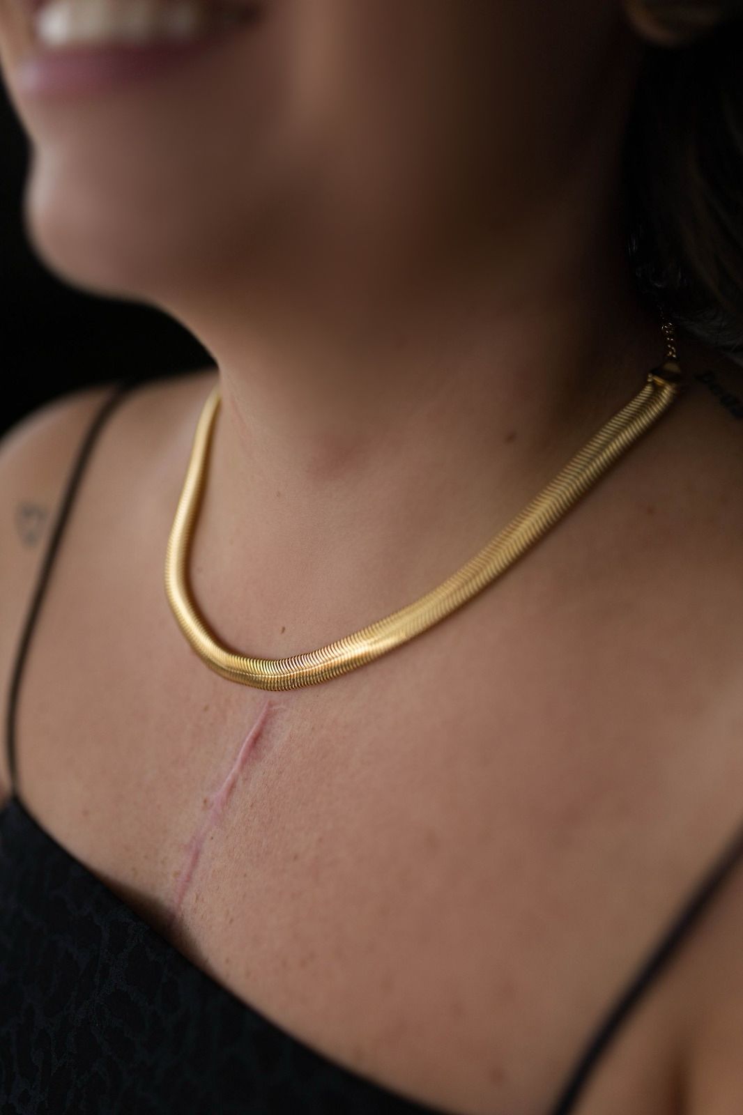 Choker Snake Dourado 8mm