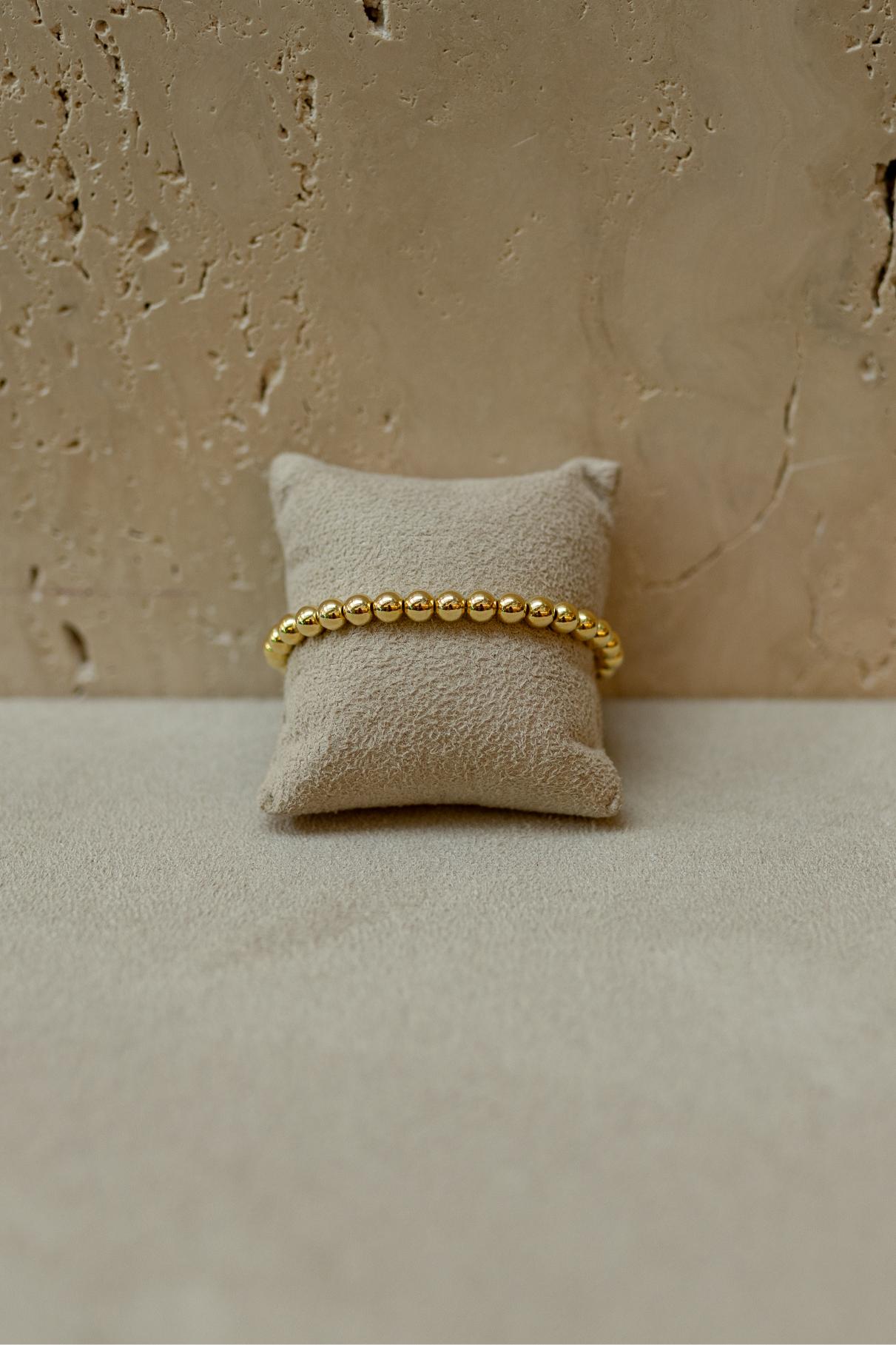 Pulseira de Bolas Dourado