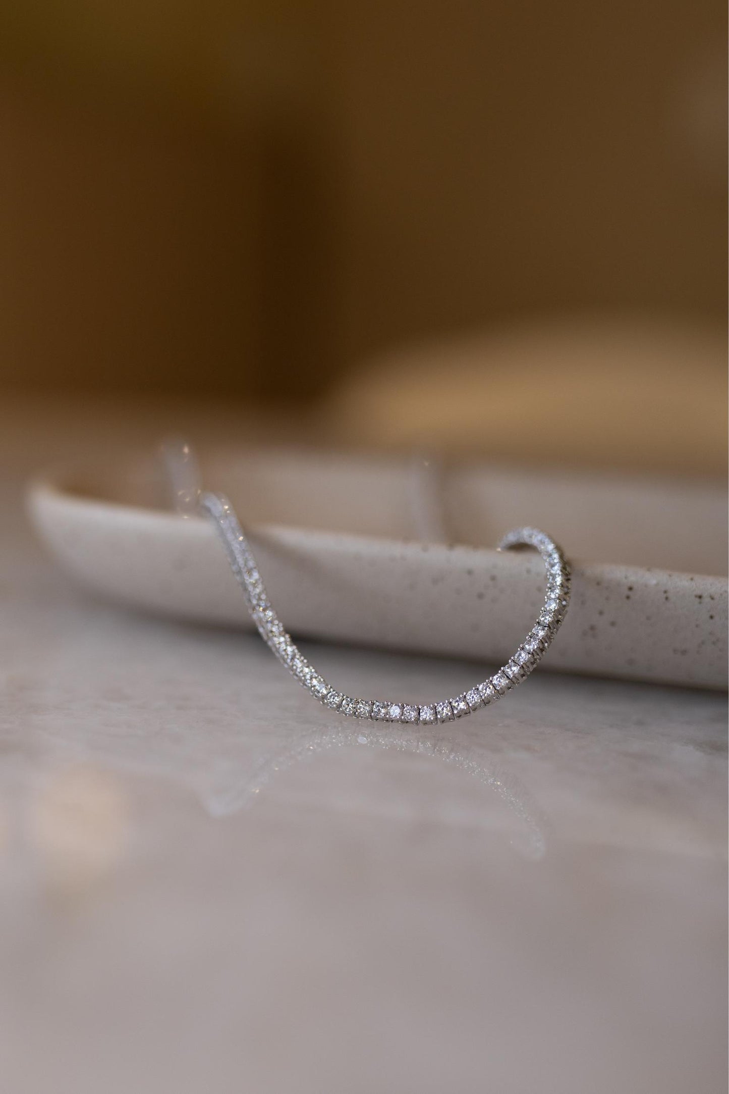 Colar Riviera 4 Garras Prata 925 Ródio Branco