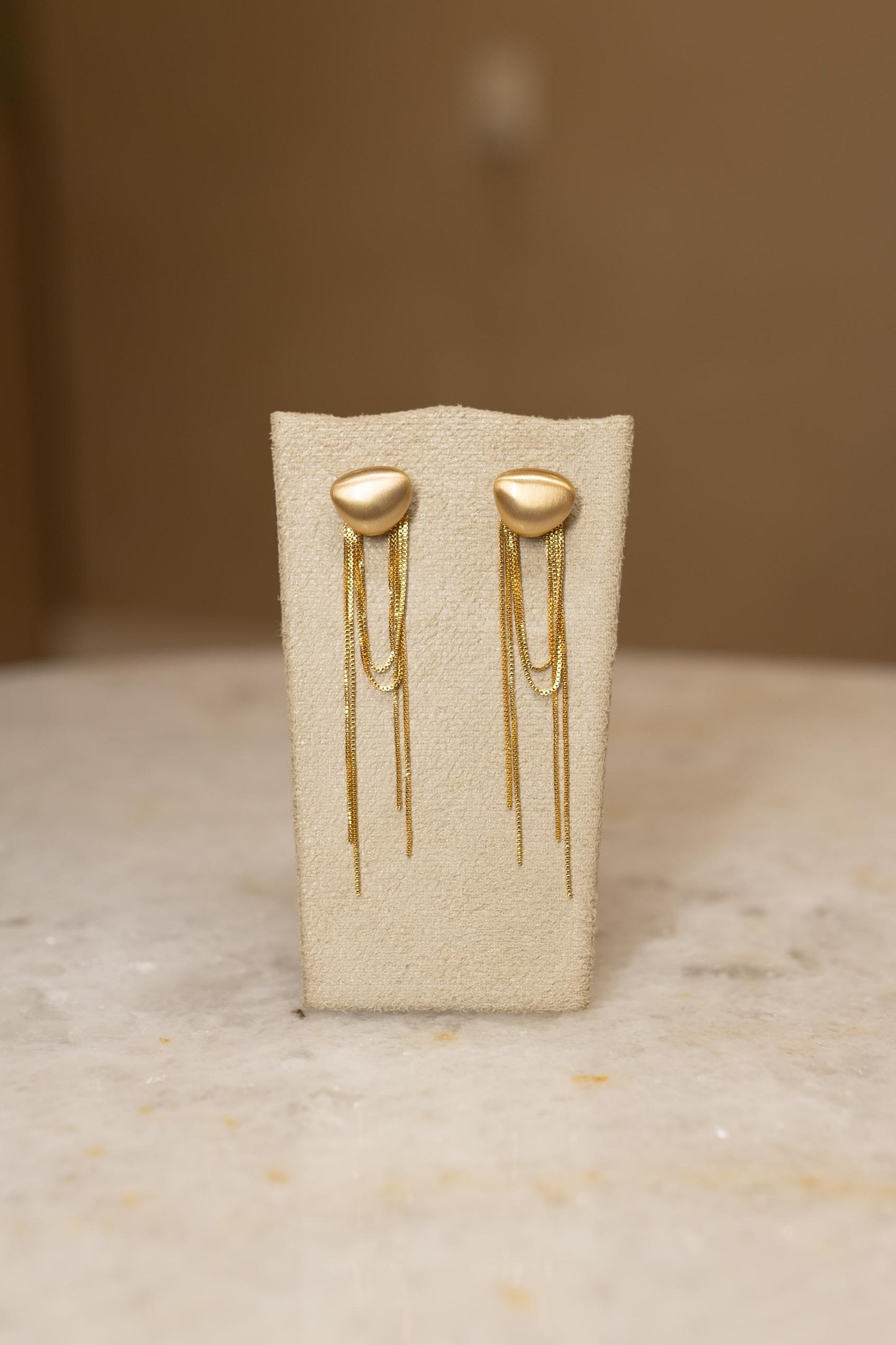 Brinco Escovado Drapê Dourado