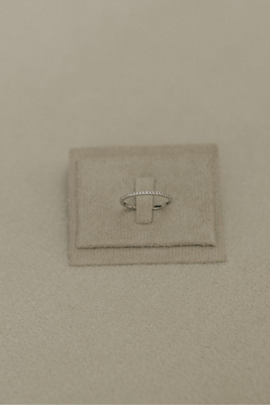 Anel Aparador Meia Aliança Prata 925