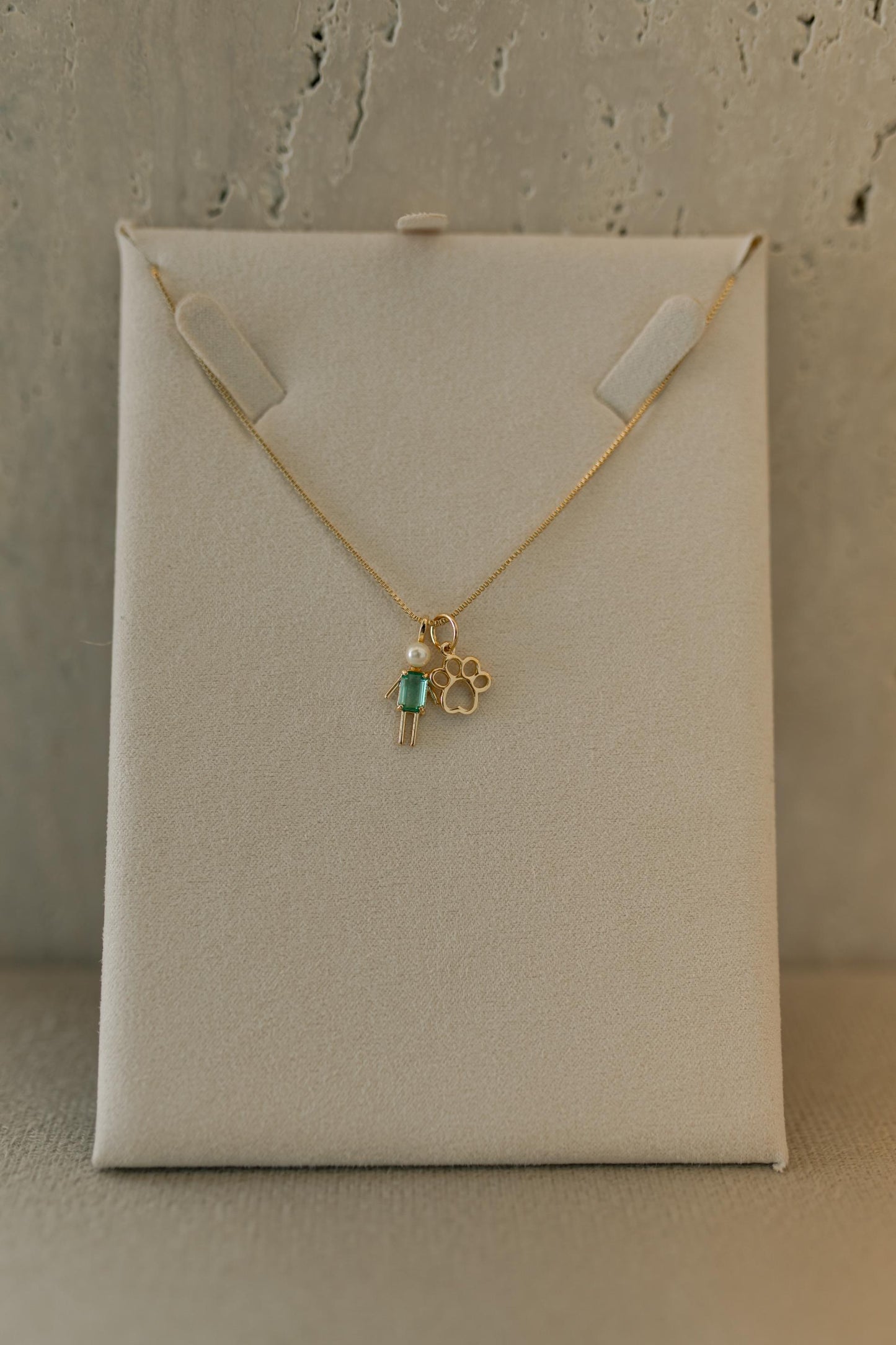 Colar Patinha Pet Dourado