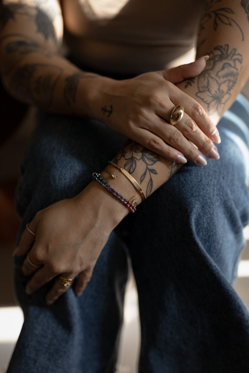 Bracelete Placa Liso Dourado