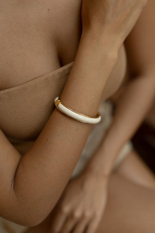 Bracelete Off White Dourado