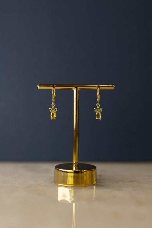 Brinco Argola Abacaxi Dourado