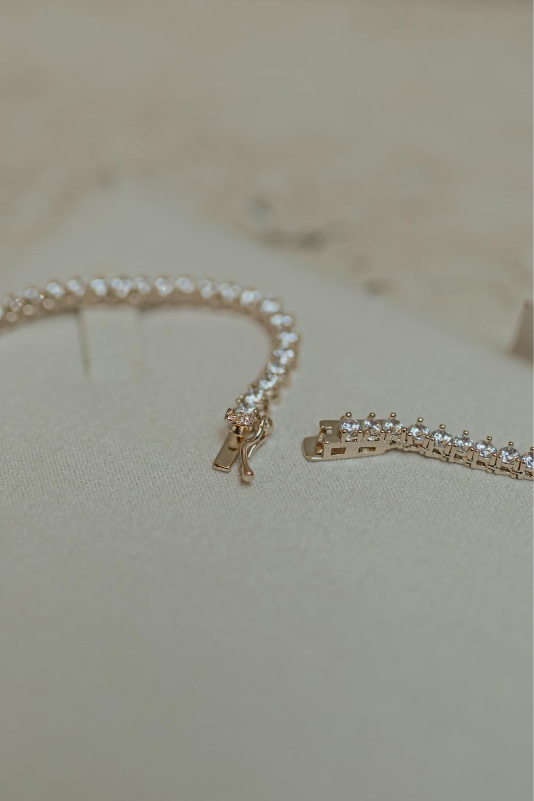 Colar Riviera 3mm 45cm Dourado