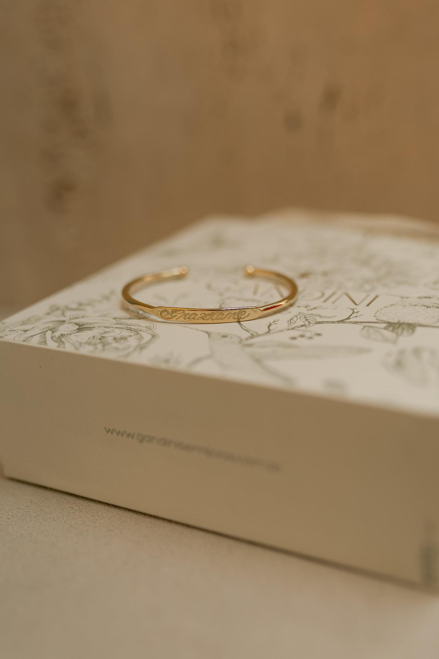Bracelete Personalizado Nome Dourado