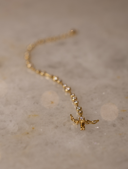 Pulseira Riviera Cravação Inglesa Dourado