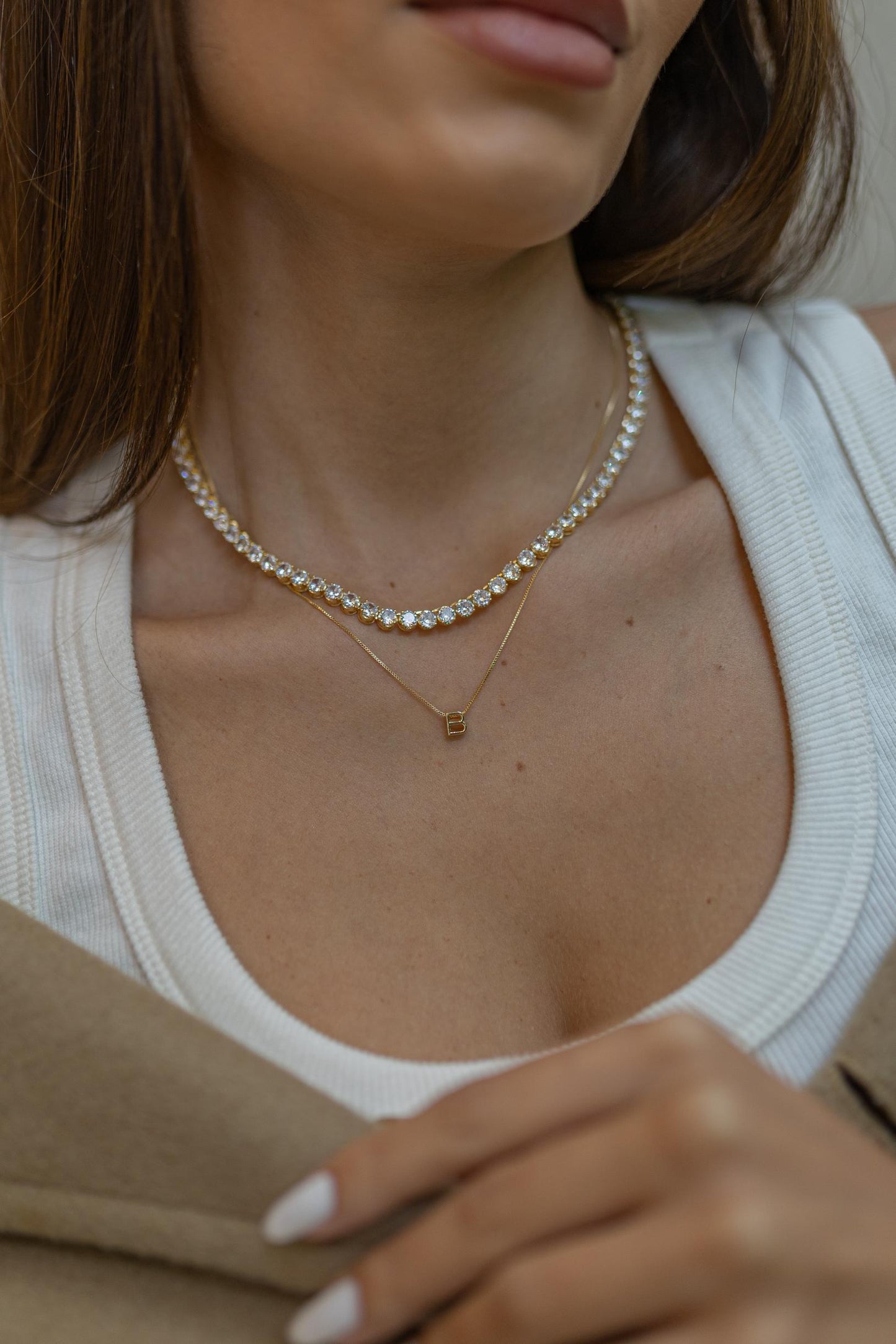 Colar Letra Dourado