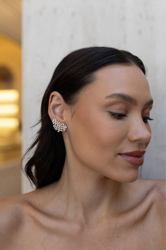 Brinco Ear Cuff Bride Pontos de Luz