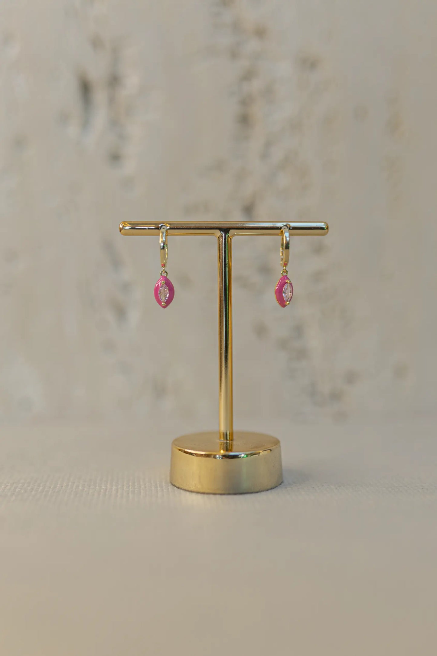 Brinco Argola Esmaltada Dourada