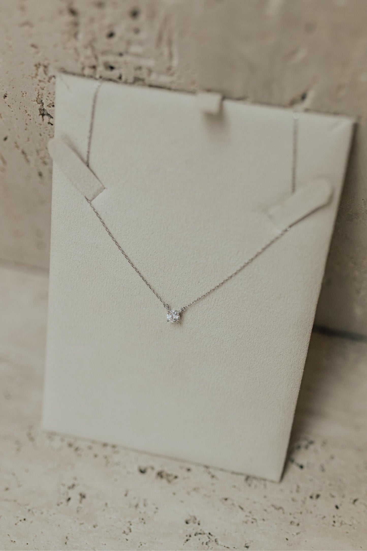 Colar Ponto de Luz Moissanite Luxo 0,5CT