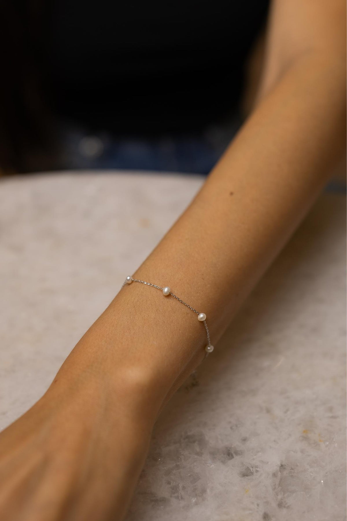 Pulseira Pérolas Prata 925 Ródio Branco
