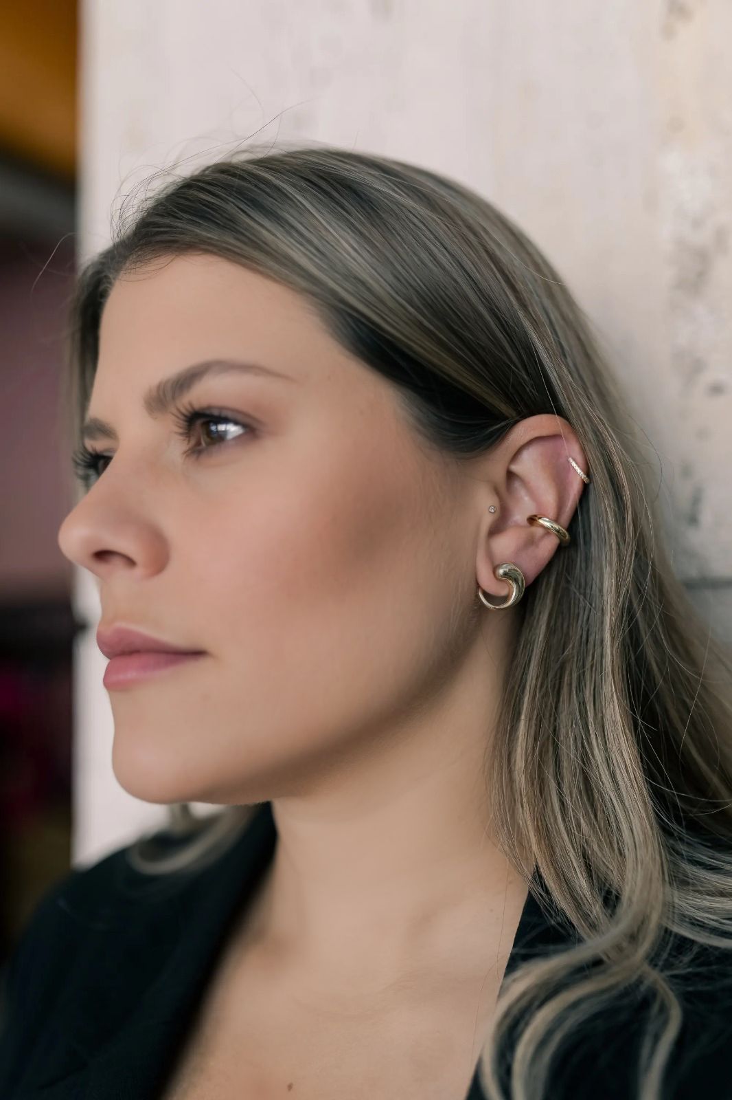 Brinco Vírgula Orgânica Dourado