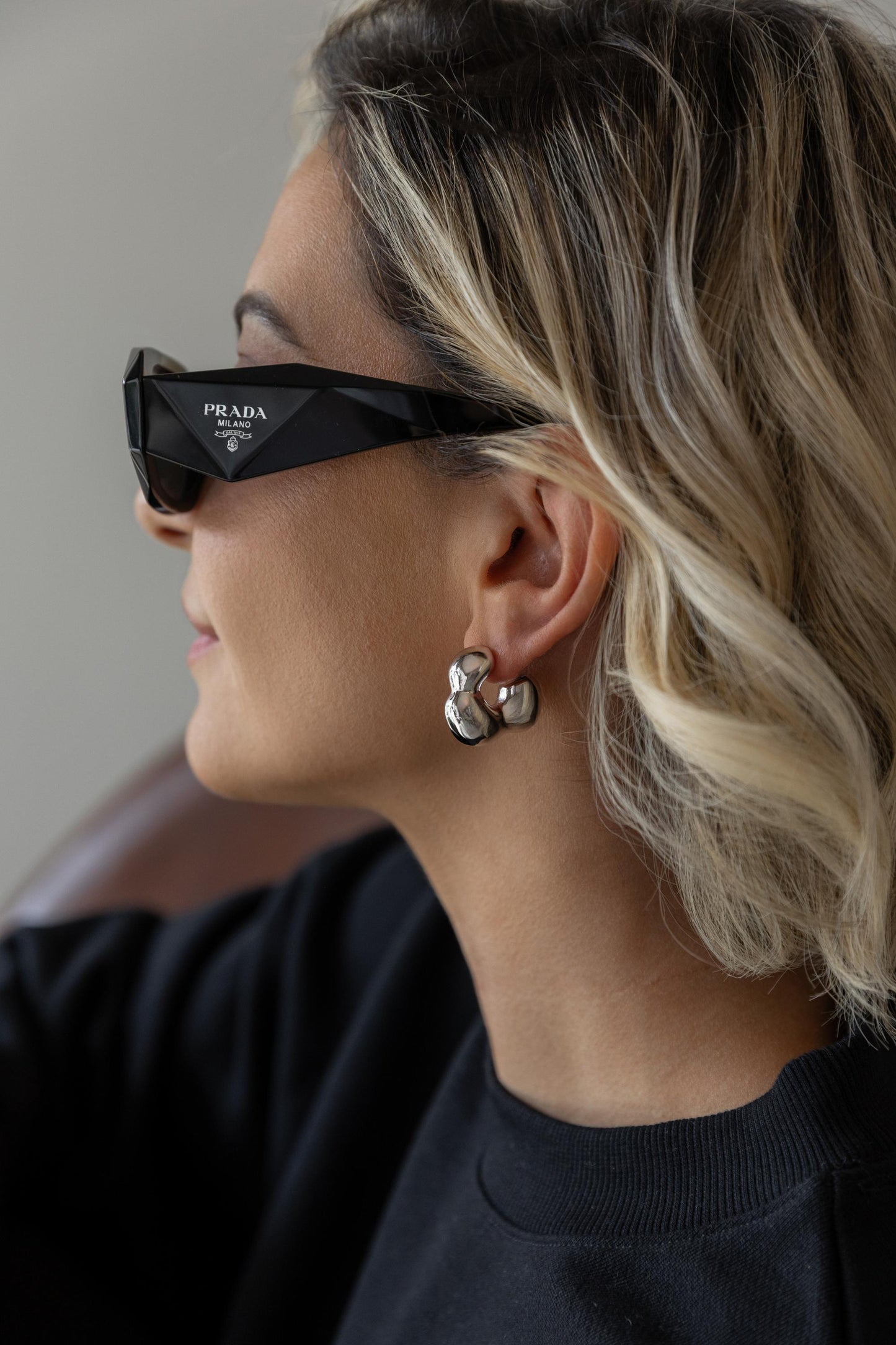 Brinco Argola Bubble Eletroformação Dourado