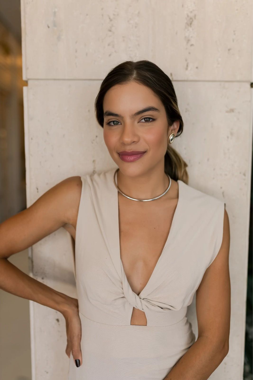 Choker Aro Tubo Liso Ródio Branco
