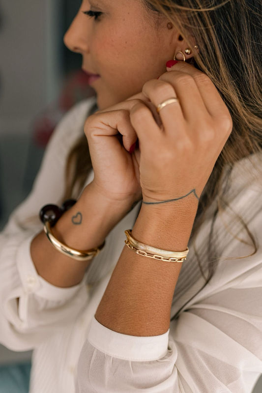Pulseira Snake 6mm Dourado