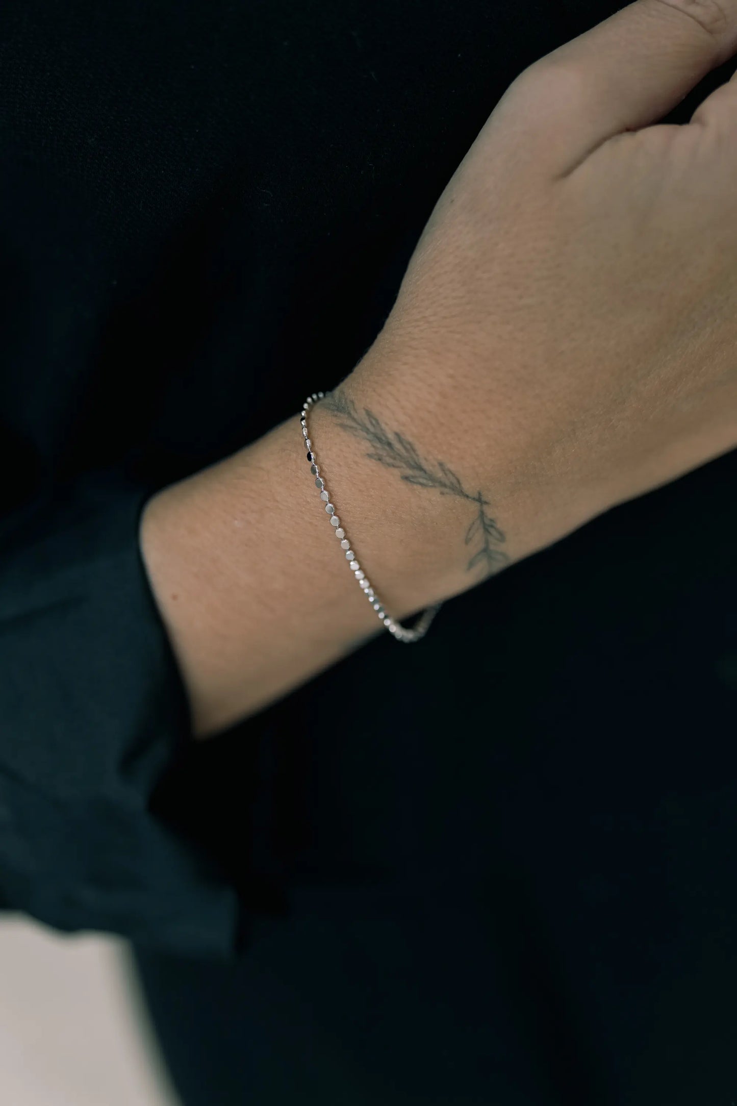 Pulseira Chapinha Diamantada Ródio Branco