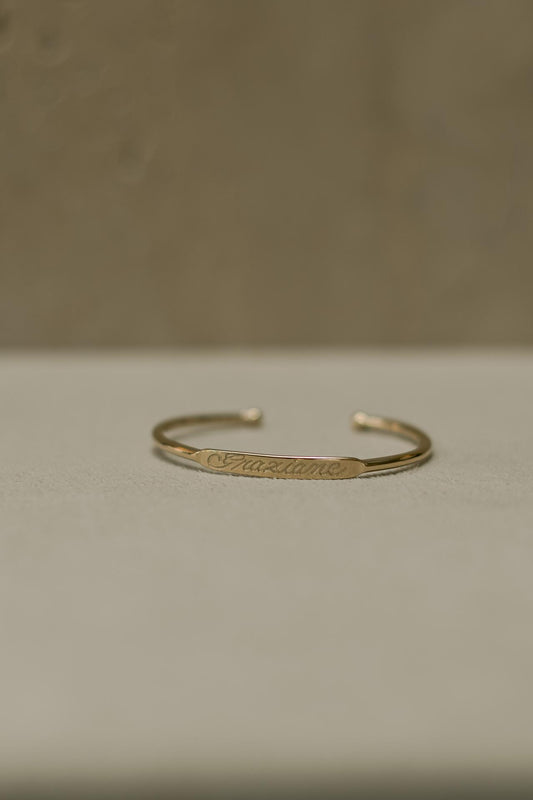 Bracelete Personalizado Nome Dourado