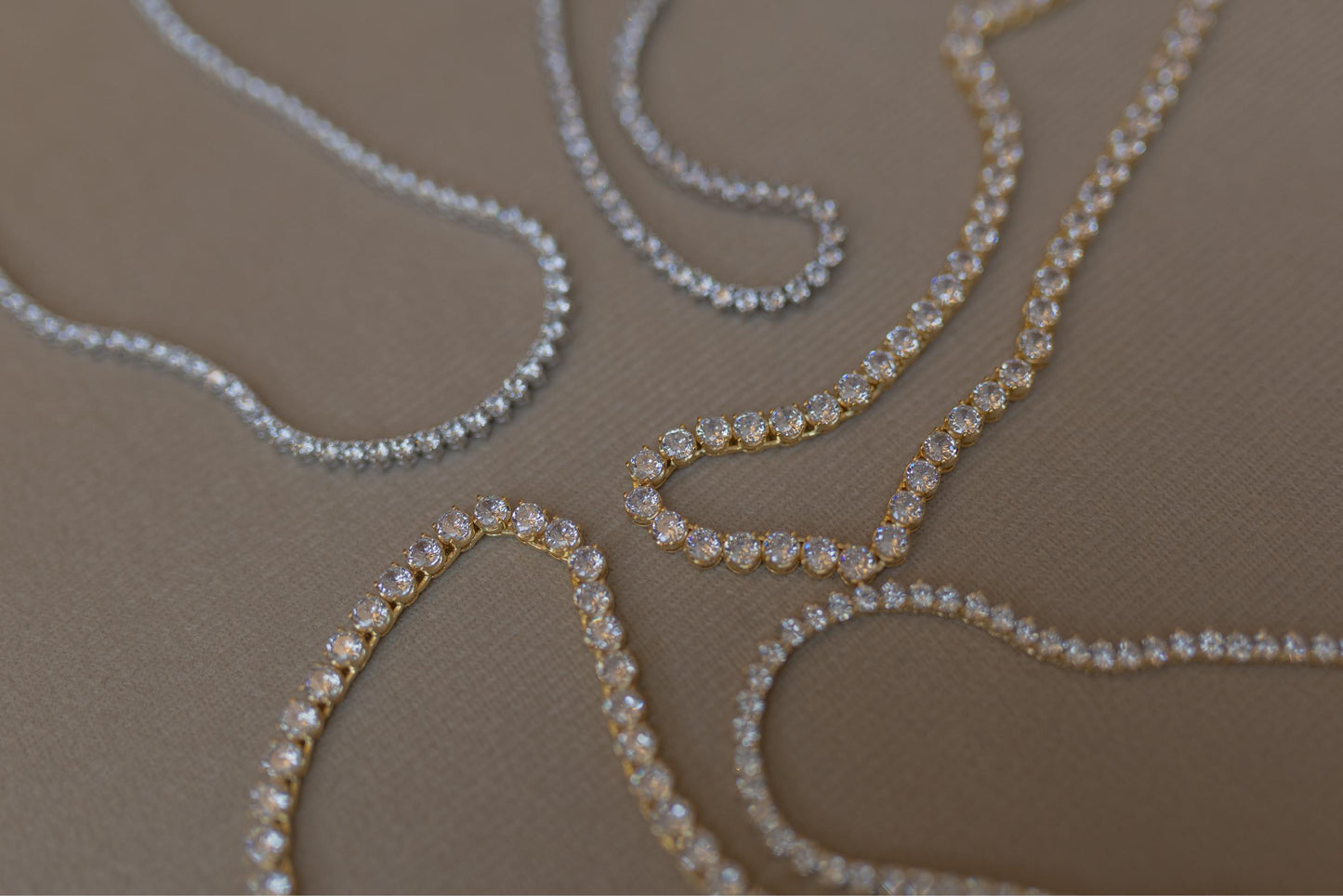 Colar Riviera 3mm 50cm Dourado