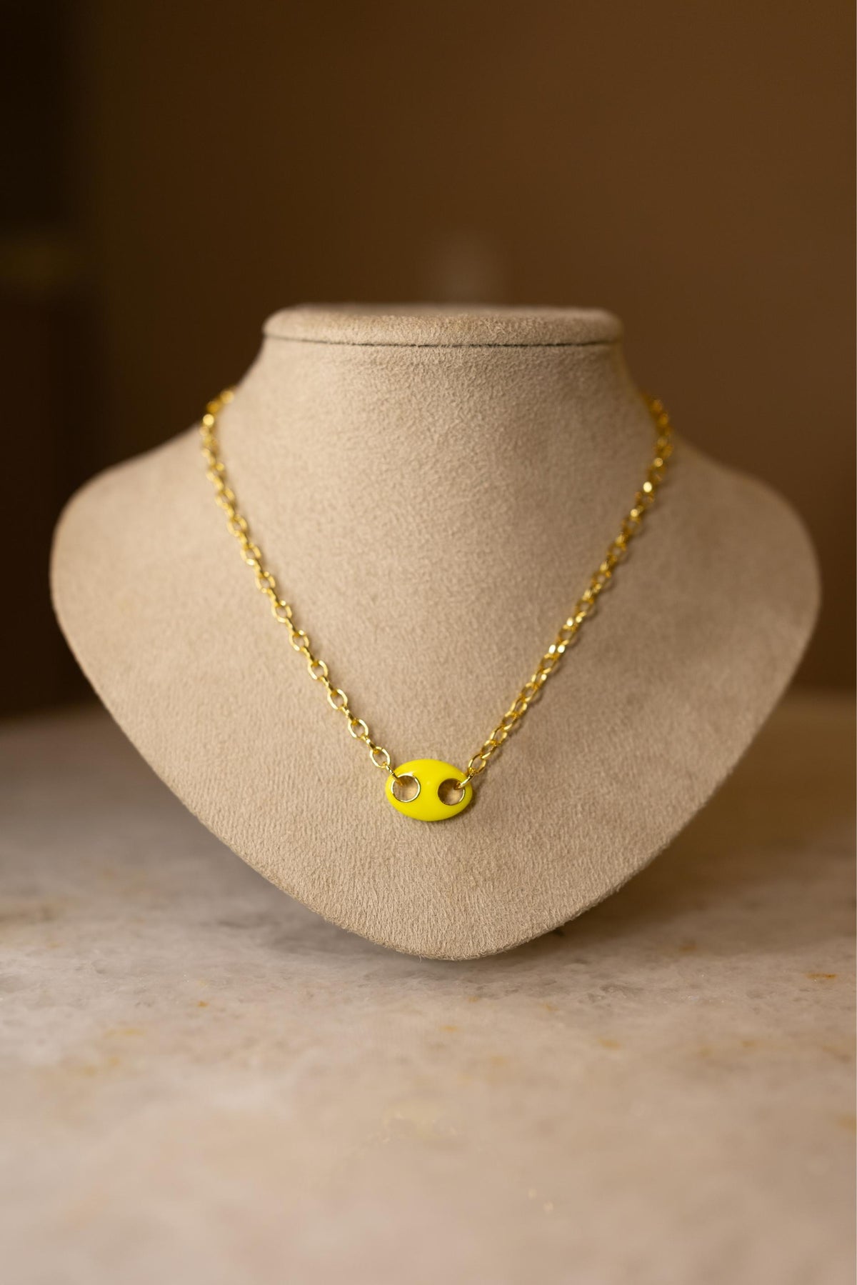 Colar Elos Inspo Esmeltado Dourado