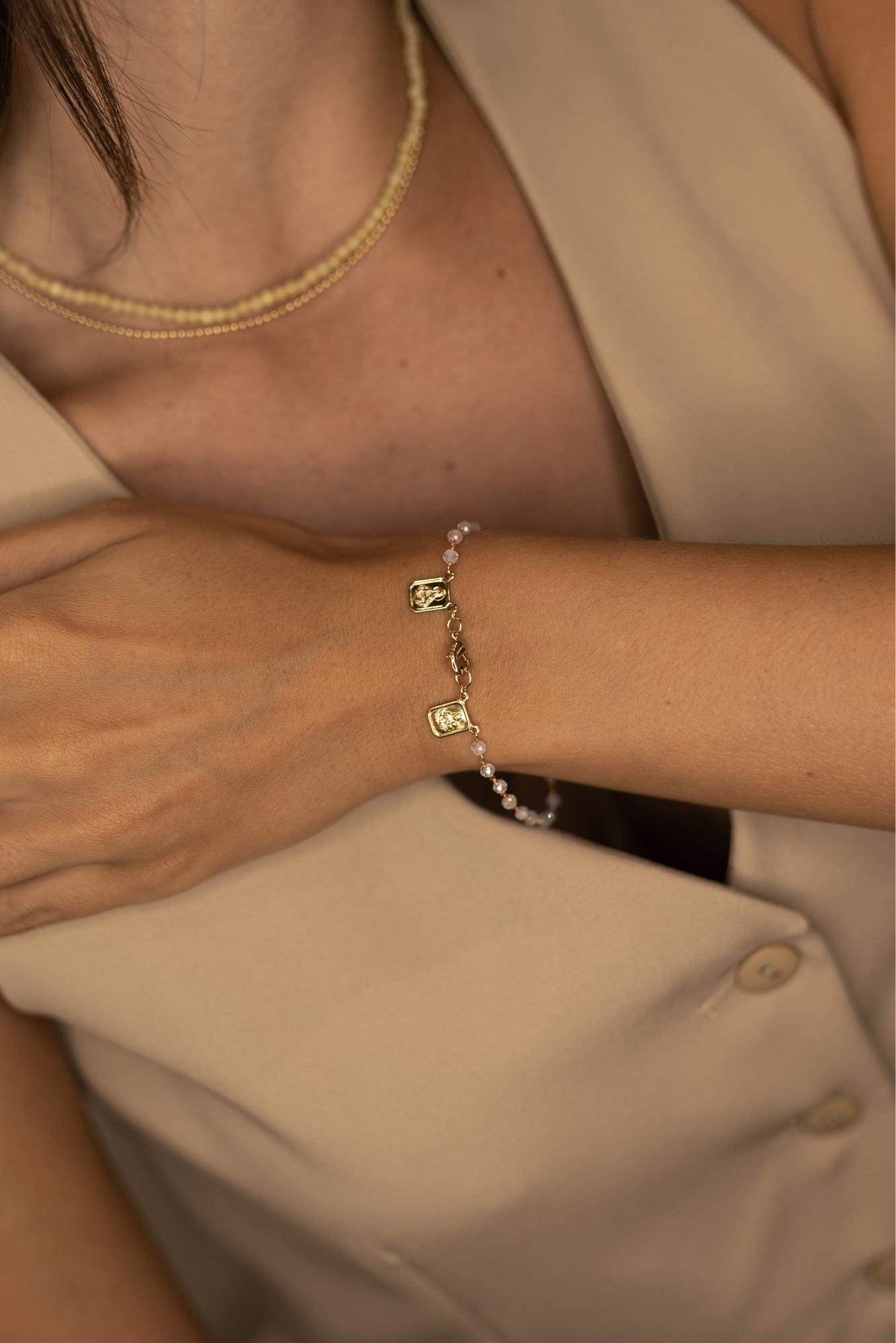 Pulseira de Escapulário Tradicional Dourado