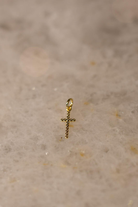 Pingente Crucifixo Confete Dourado