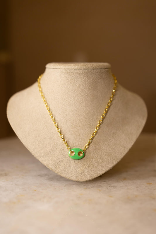 Colar Elos Inspo Esmeltado Dourado