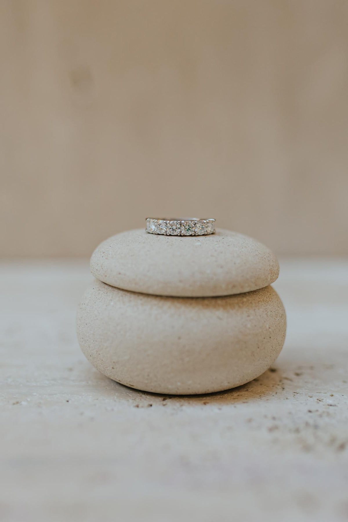 Anel 6 Pontos de Luz Moissanite Prata 925 Ródio Branco