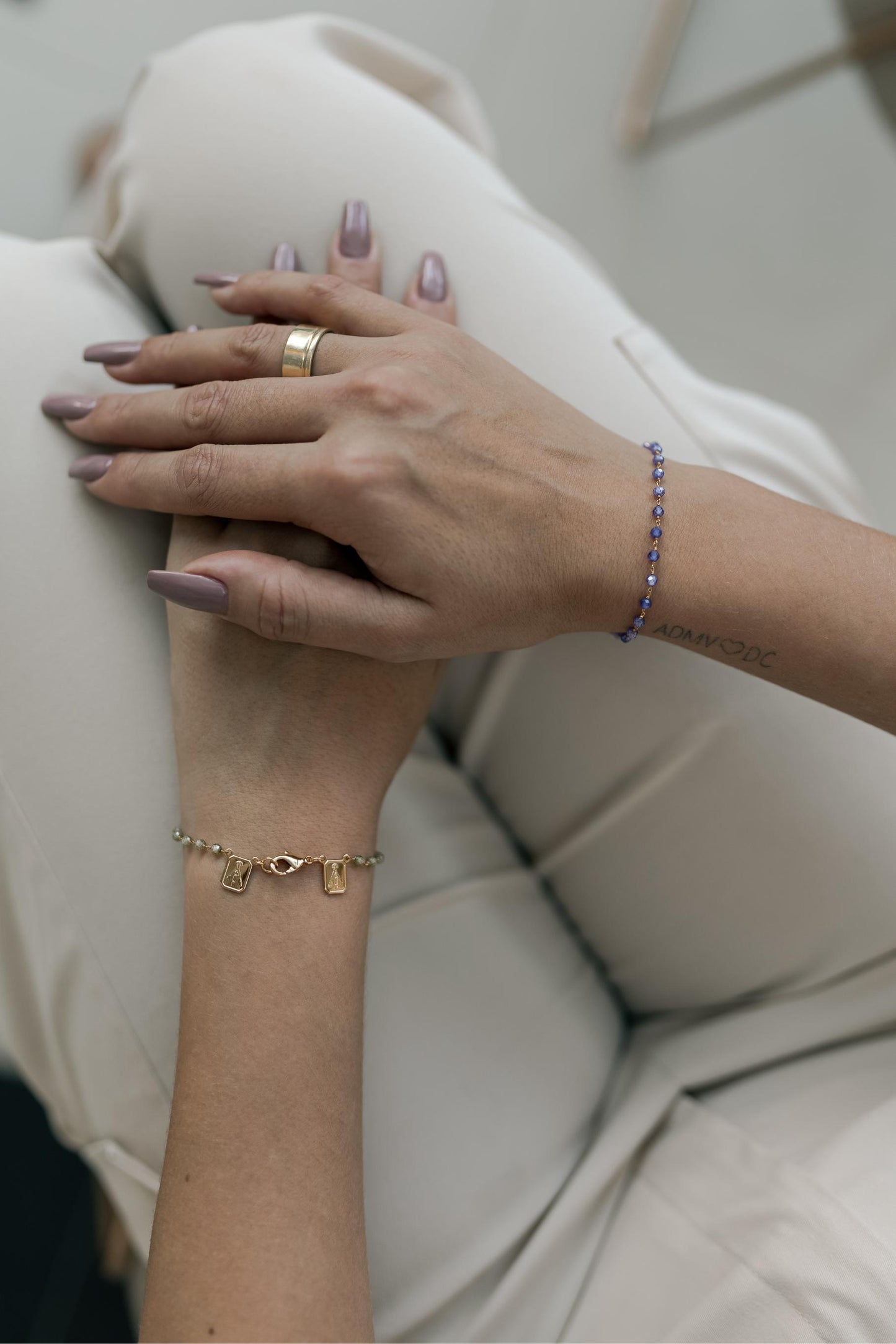 Pulseira de Escapulário Tradicional Dourado