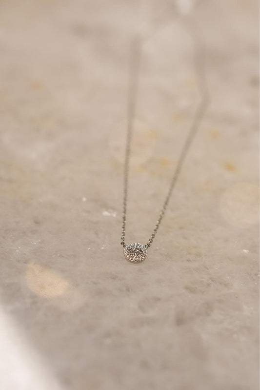 Colar Árvore da Vida Moissanite Prata 925 Ródio Branco