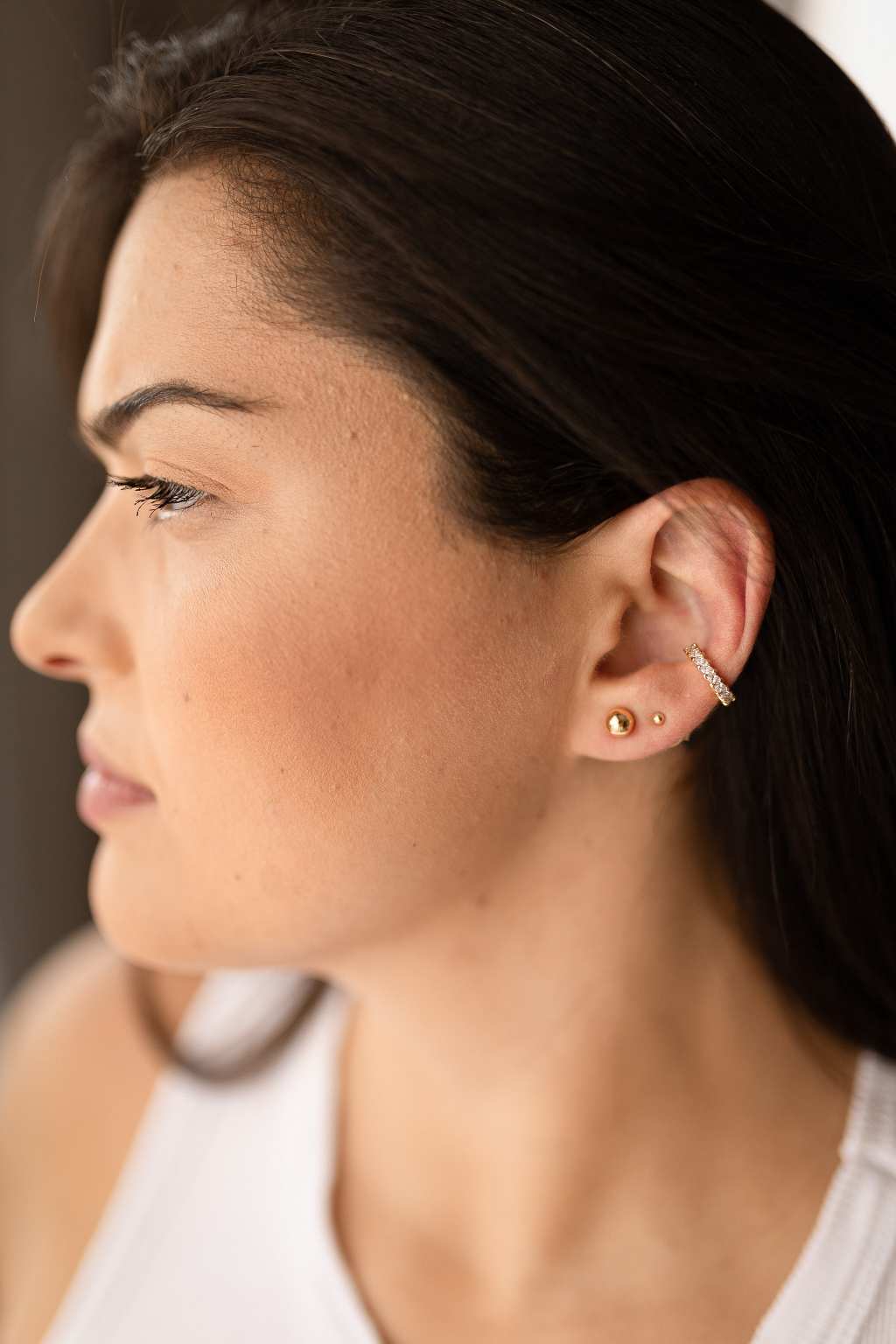 Brinco Mini Bolinha Baby Dourado