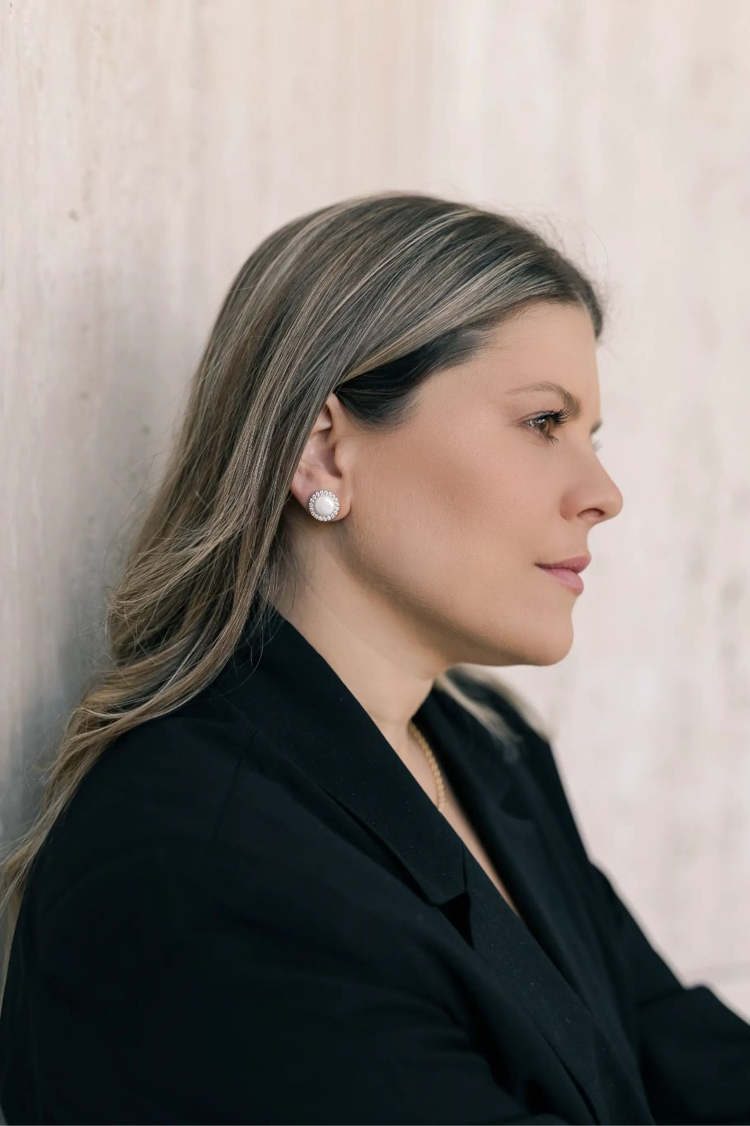 Brinco De Pérola Cravejado Ródio Branco