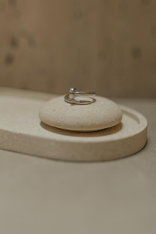 Anel Inspo Prego Ródio Branco