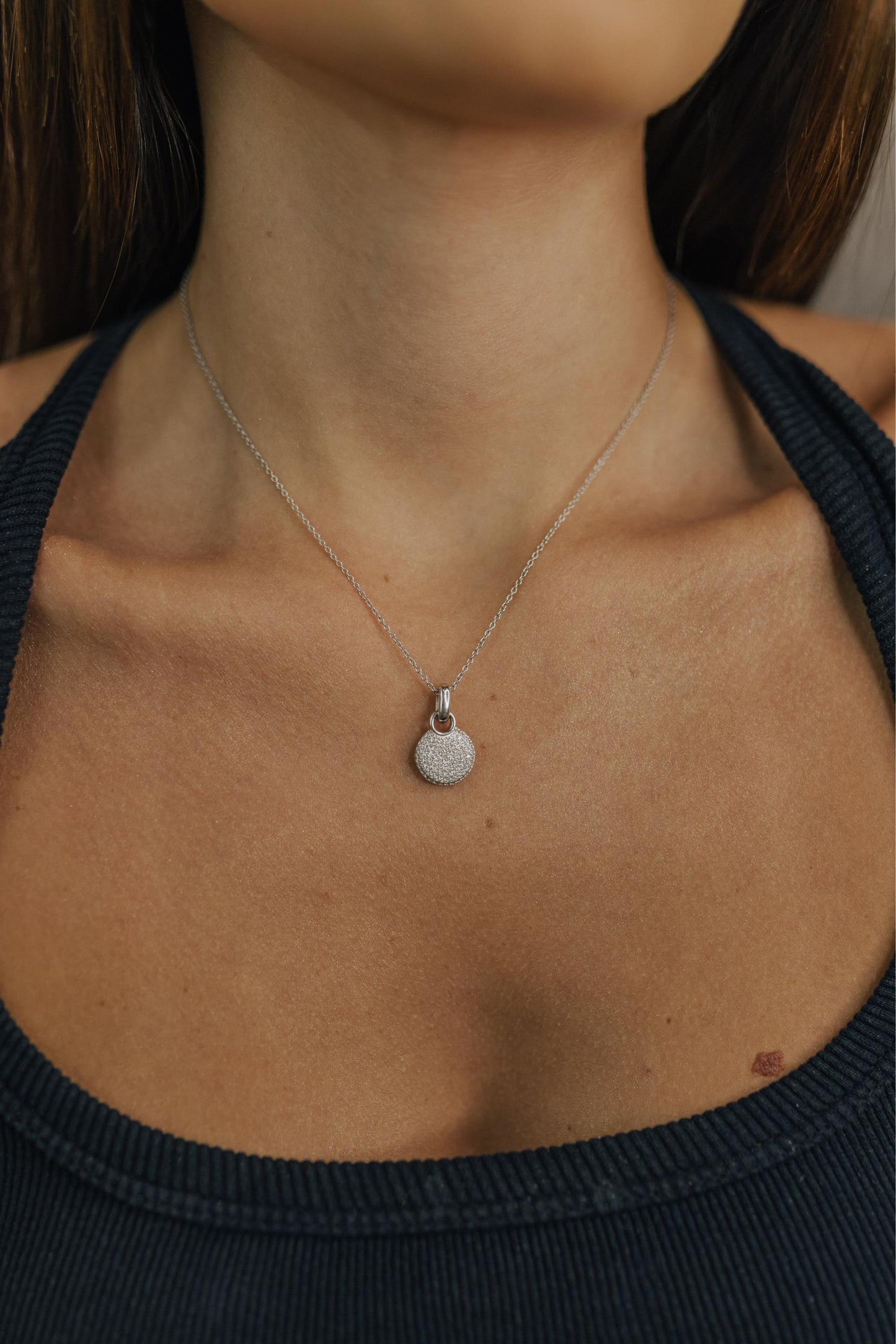 Colar Redondo Microzircônias Prata 925 Ródio Branco