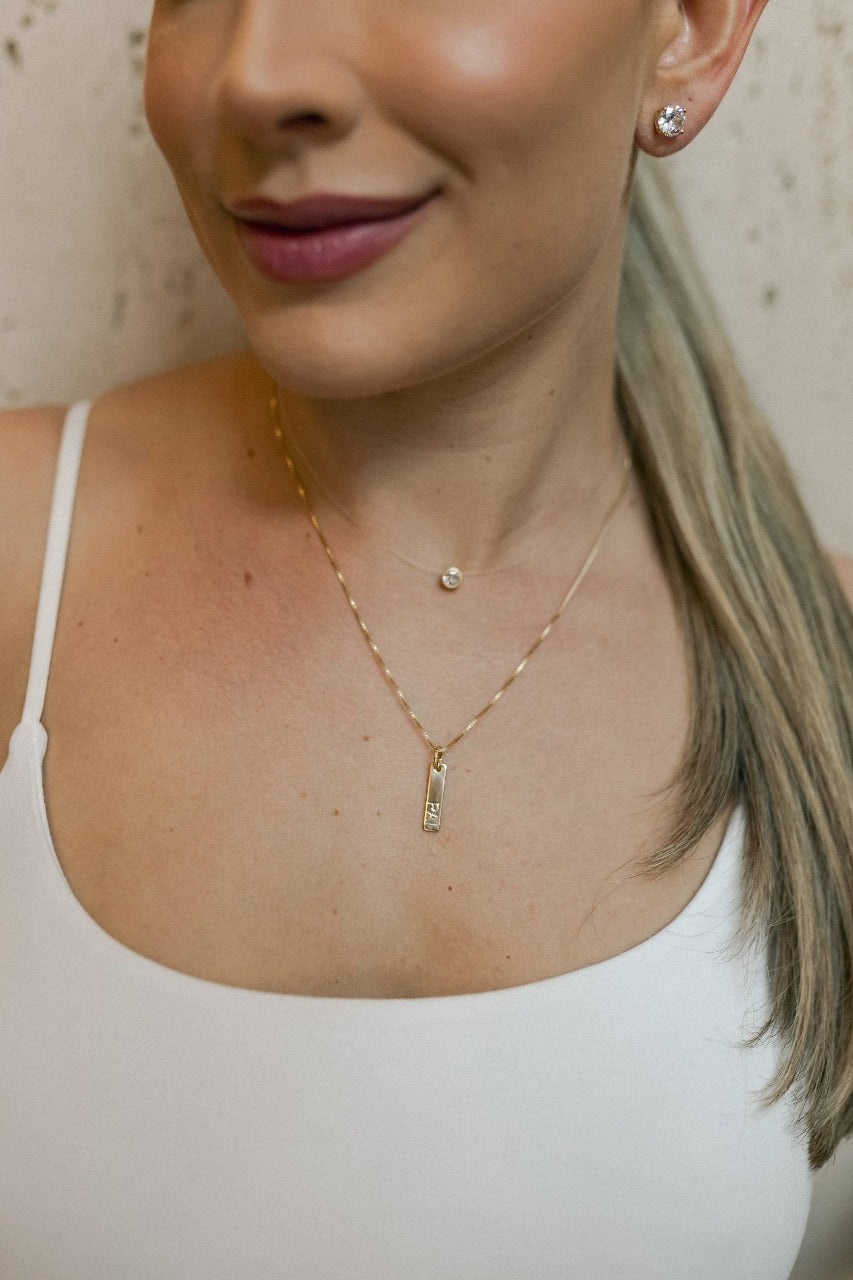 Colar de Nylon com Ponto de Luz Dourado